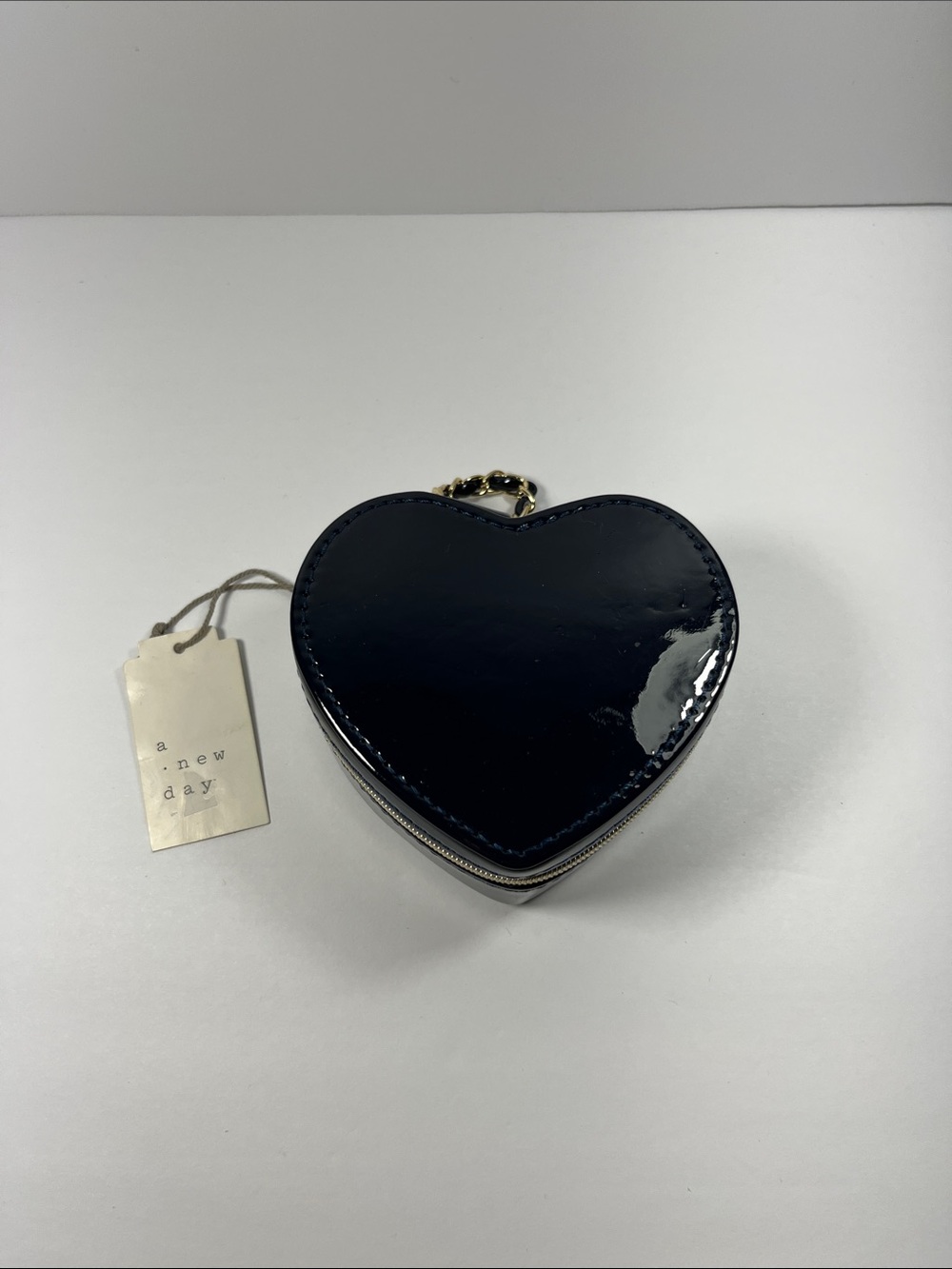 Heart Shape Navy travel Jewelry case